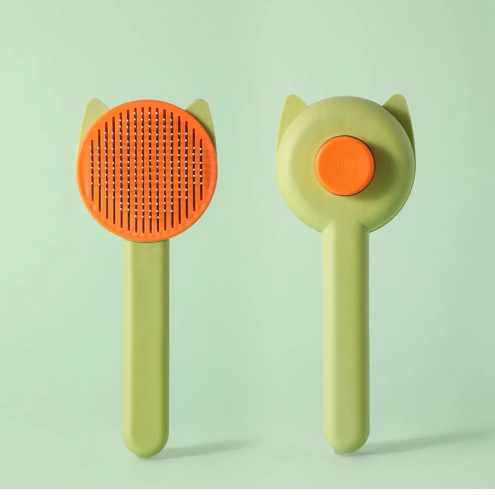 Pet Brush with Release One Push Button